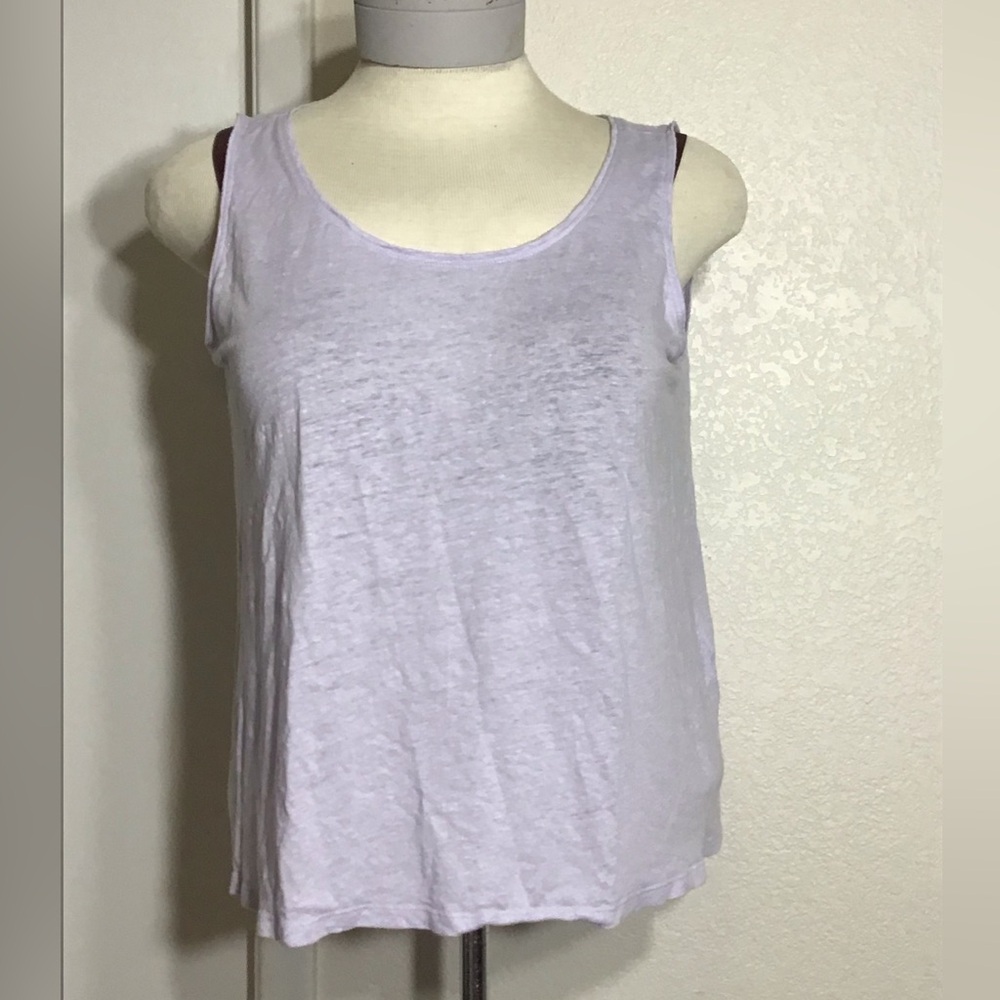ELLEN FISHER ORGANIC LINEN JERSEY TAN WOMAN COLOR PURPLE SIZE XL - Picture 2 of 11